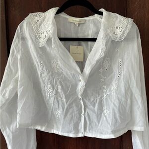 New with tags. Favorite Daughter. White cotton and lace